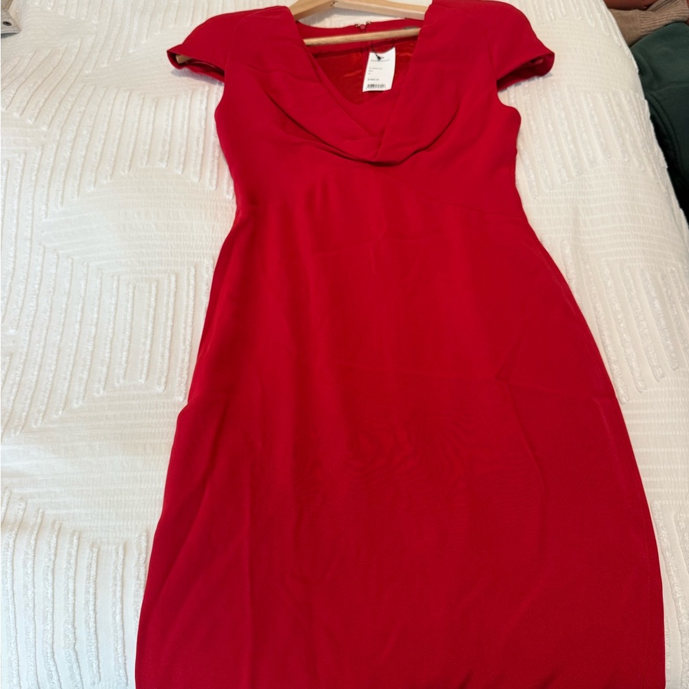 Alexander McQueen Vibrant Red Midi Dress
